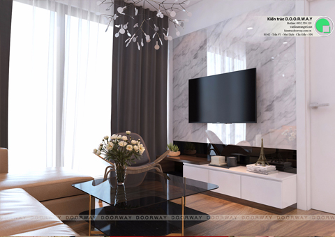 Thiết kế nội thất chung cư đẹp tại Sun Square nhà chị Thanh by kiến trúc Doorway