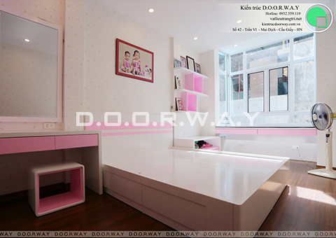 Thi công nội thất chung cư hiện đại anh Minh Trần Phú by kiến trúc Doorway phòng ngủ góc 01