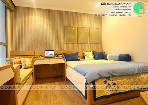 Thi công nội thất chung cư Park Hill 3 nhà anh An by kiến trúc Doorway phòng ngủ 02 góc 02