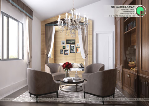 Thiết kế nội thất chung cư đẹp phong cách tân cổ điển nhà chú Duy by kiến trúc Doorway