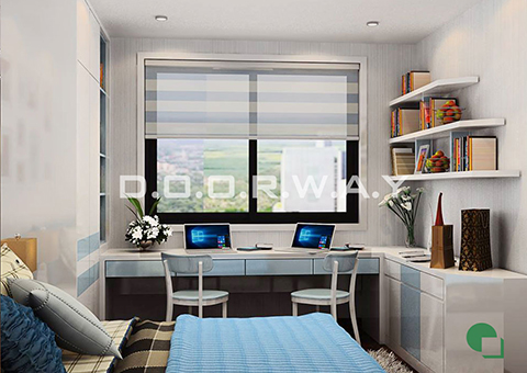 Thiết kế nội thất chung cư Tây Hà 119m2 nhà cô Thu chú Tường by kiến trúc Doorway phòng ngủ 01 góc 01