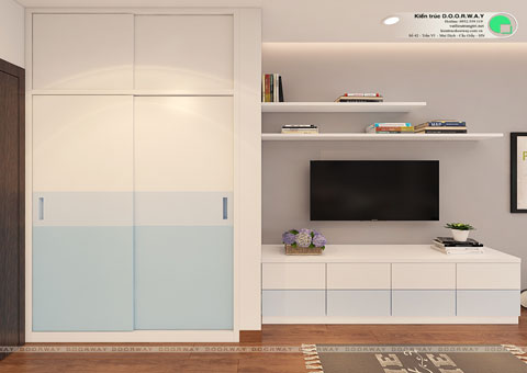 Thiết kế nội thất phòng ngủ bé trai anh Sa 15m2 góc 02