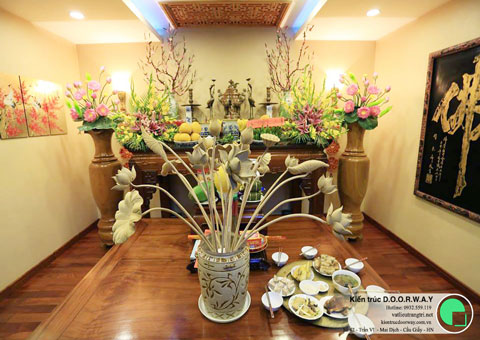 Top 5 mẫu thiết kế phòng thờ đẹp, tâm linh by kiến trúc Doorway st, góc 02