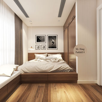 Thiết kế nội thất chung cư 170m2 nhà anh Hùng tại Park Hill 8, by kiến trúc Doorway phòng ngủ con gái góc 01