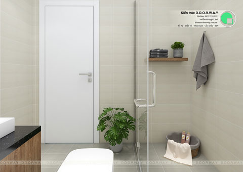 Thiết kế nội thất nhà vệ sinh 2m2 tại Ecohome nhà chị Hà by kiến trúc Doorway wc chung góc 04