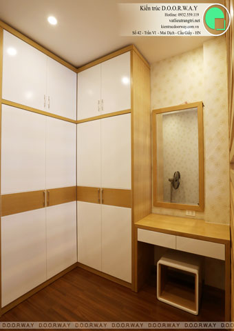 Thi công nội thất phòng ngủ cho vợ chồng mới cưới 20m2 nhà anh Minh ở Trần Phú by kiến trúc Doorway góc 04