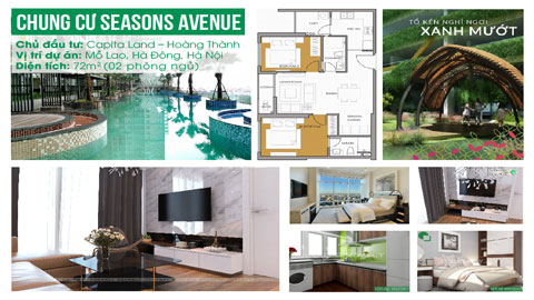 Thiết kế nội thất căn hộ 2 phòng ngủ A111 tòa S1 chung cư Seasons Avenue by kiến trúc Doorway, ảnh tiêu biểu