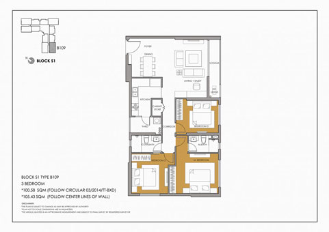Thiết kế nội thất căn hộ 3 phòng ngủ B109 tòa S1 chung cư Seasons Avenue by kiến trúc Doorway, mặt bằng bố trí nội thất