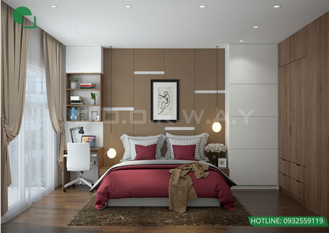 Thiết kế căn hộ 3 phòng ngủ B102 tòa S1 chung cư Seasons Avenue by kiến trúc Doorway,thiết kế phòng ngủ 01 góc 01