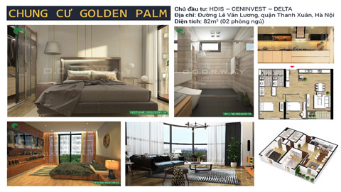 Thiết kế nội thất căn hộ 2 phòng ngủ A01 chung cư Golden Palm by kiến trúc Doorway ảnh tiêu biểu