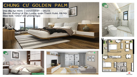 Thiết kế nội thất căn hộ 2 phòng ngủ A06 chung cư Golden Palm by kiến trúc Doorway ảnh tiêu biểu