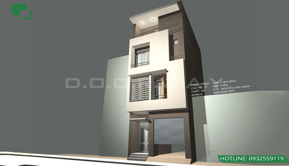 20 mẫu thiết kế mặt tiền nhà 3 tầng đẹp nhất năm 2019 by kiến trúc Doorway, 07