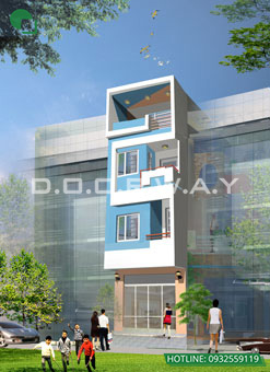 20 mẫu thiết kế mặt tiền nhà 3 tầng đẹp nhất năm 2019 by kiến trúc Doorway, 11