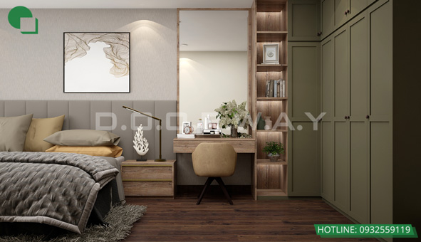 Mẫu thiết kế nội thất phòng cưới bán cổ điển 15m2 - Cô Thoa Discovery by kiến trúc Doorway 02