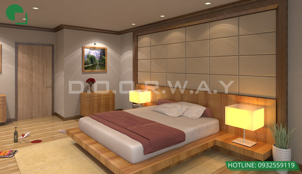 Mẫu trang trí phòng ngủ đón Tết Kỷ Hợi với sắc đỏ ngập tràn by kiến trúc Doorway 03