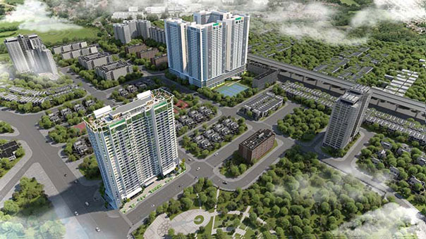 Thiết kế nội thất căn hộ 3 phòng ngủ 98m2 loại A - chung cư Eco Dream by kiến trúc Doorway, phối cảnh dự án Eco Dream 2