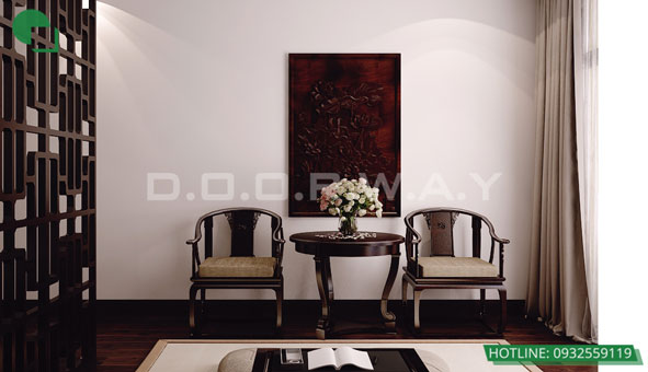 Thiết kế căn hộ chung cư Discovery 2 phòng ngủ phong cách Scandinavian by kiến trúc Doorway phòng thờ 02