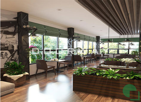 Thiết kế quán cafe 50m2 hiện đại, sang trọng giữa Hà Nội by kiến trúc Doorway 02
