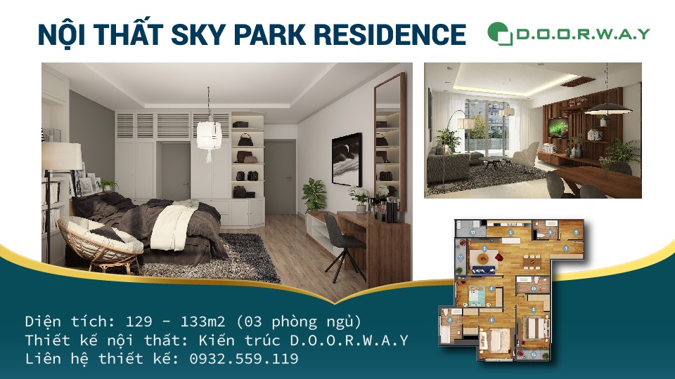 Ảnh tiêu biểu- Bật mí về thiết kế căn hộ 3 phòng ngủ Sky Park Residence