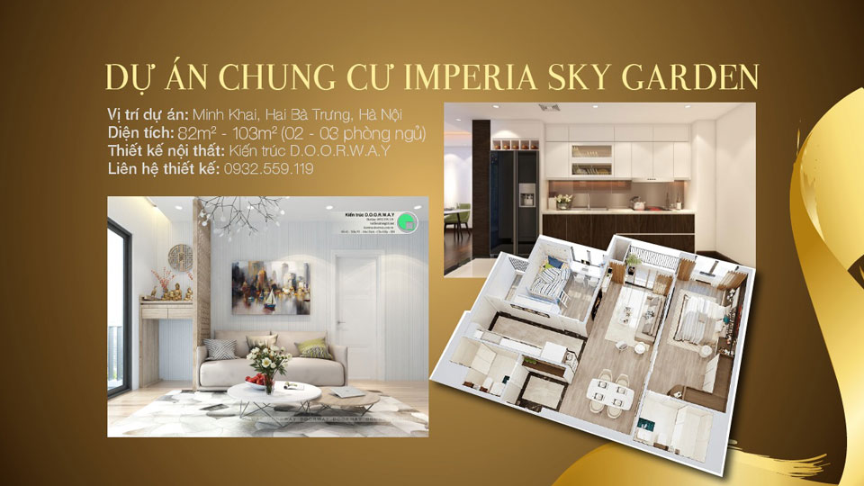 Ảnh tiêu biểu- Mẫu thiết kế nội thất chung cư Imperia Sky Garden - Kiến trúc Doorway