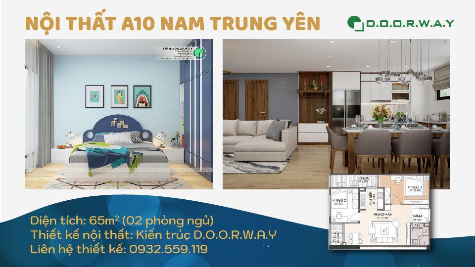 Ảnh tiêu biểu- Thiết kế nội thất căn hộ 65m2 A10 Nam Trung Yên - Full phòng