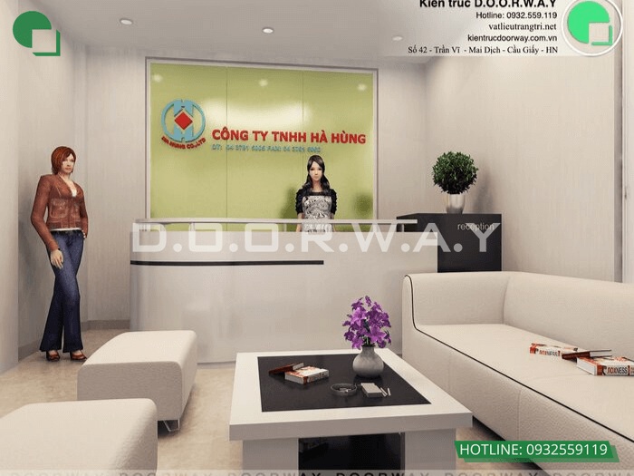 3- Những mẫu quầy lễ tân văn phòng thiết kế chuyên nghiệp