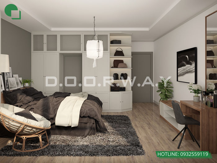 PN1(2)- Gam màu hiện đại trong nội thất căn hộ 96m2 King Palace