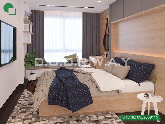 PN2(2)- Gam màu hiện đại trong nội thất căn hộ 96m2 King Palace