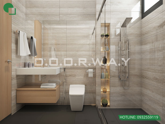 WC(1)- Gam màu hiện đại trong nội thất căn hộ 96m2 King Palace