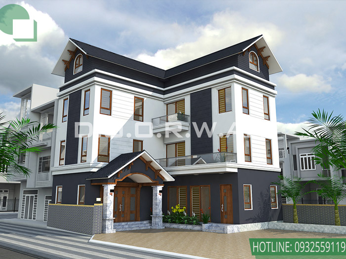 (2)Mẫu thiết kế biệt thự tại Hà Nội