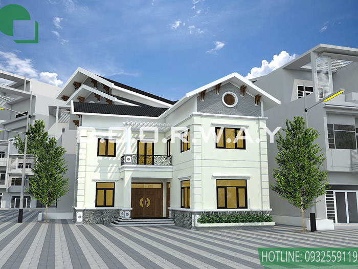 (3)Mẫu thiết kế biệt thự tại Hà Nội
