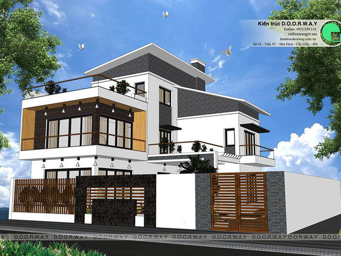 (2) thiết kế biệt thự phố hiện đại