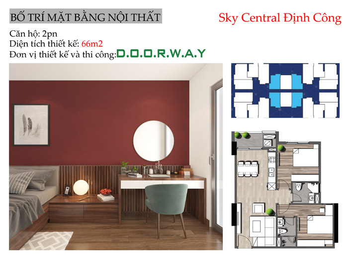(mb)Tư vấn thiết kế nội thất căn 66m2 Sky Central