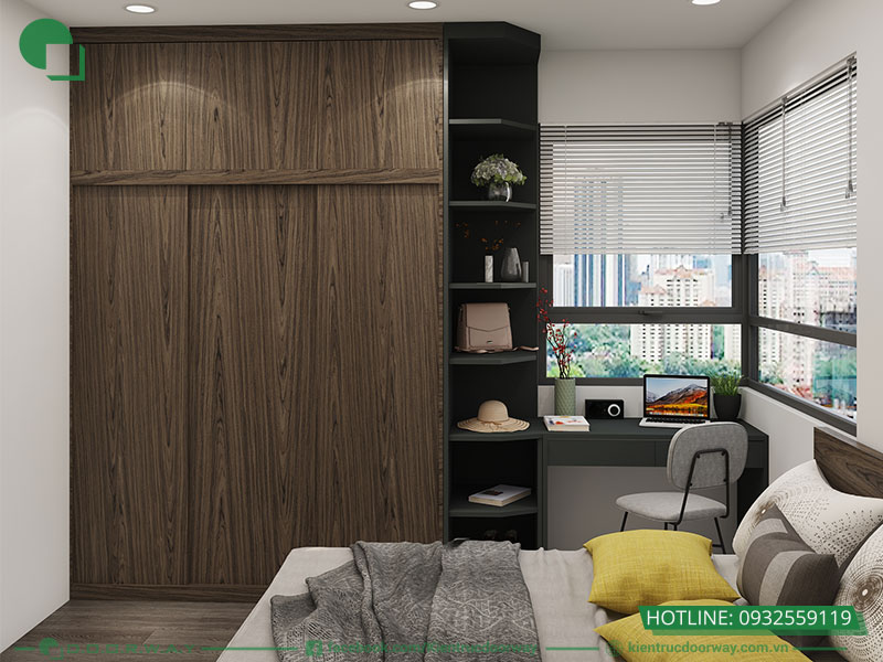 Mẫu bày trí phòng ngủ đơn giản và tiện nghi