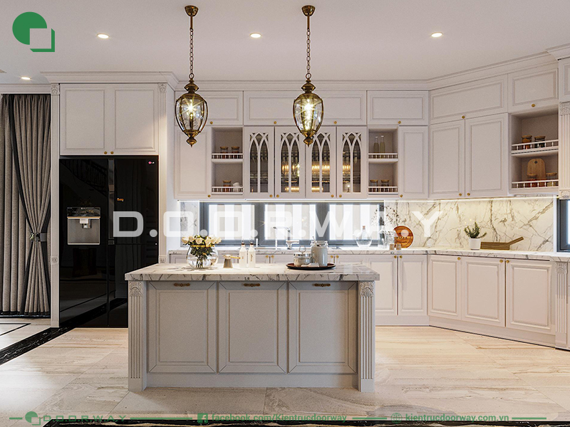 thiết kế nội thất nhà bếp cần chọn màu sơn sáng