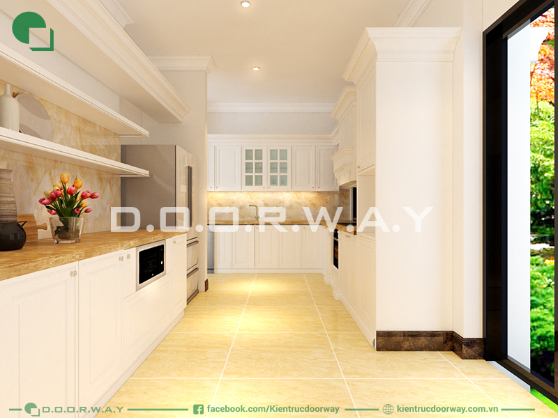 chú ý đến màu sắc của đèn để tạo nên cảm giác thoải mái nhất khi nấu ăn