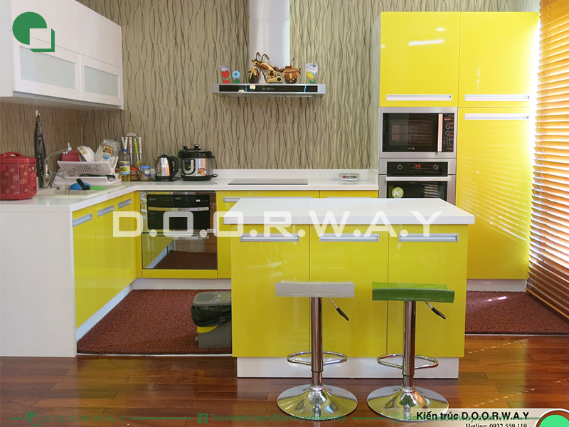 Chú ý vị trí bếp và chậu rửa