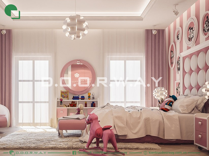 Không gian phòng ngủ cho bé có ánh sáng tự nhiên