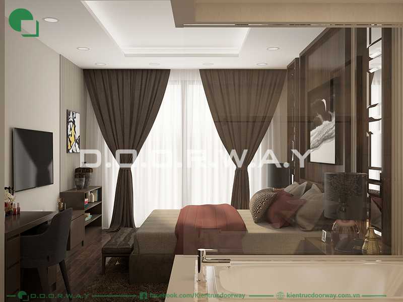 Sử dụng những gam màu nhẹ nhàng, lãng mạn cho phòng ngủ của 2 vợ chồng