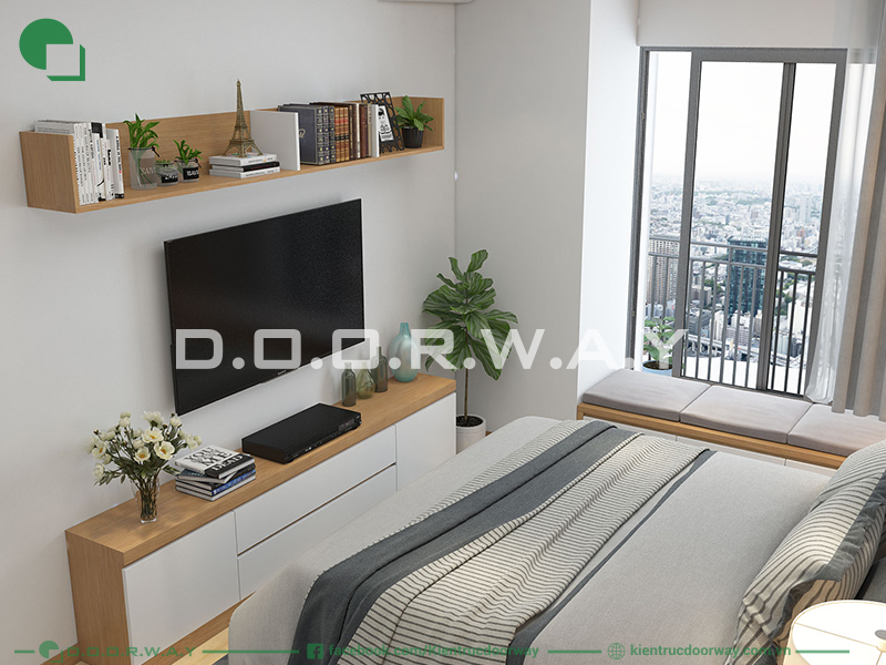 Decor phòng ngủ 4m2 với sự giúp đỡ của Doorway
