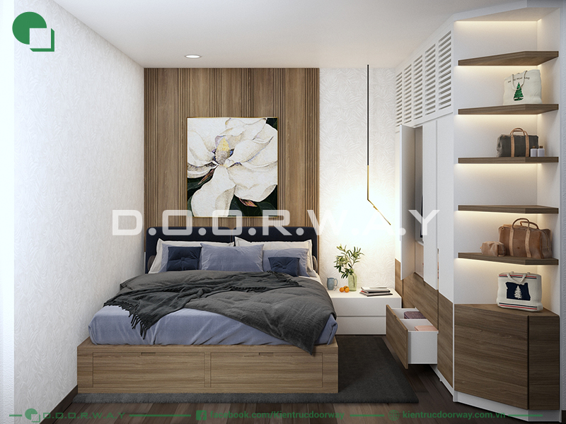 Trang trí thêm bức tranh nghệ thuật treo tường trong trang trí phòng ngủ nhỏ cho nam