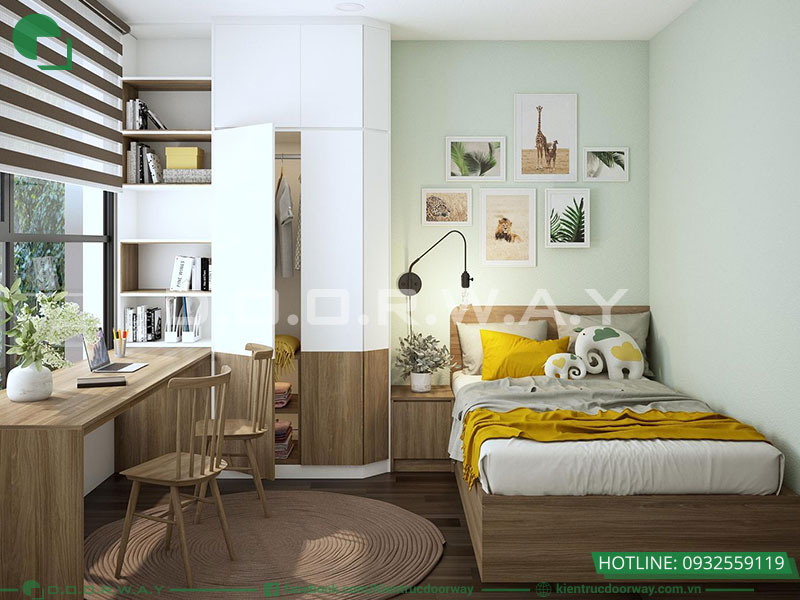 Phòng ngủ có cây xanh tạo cảm giác dễ chịu và thoải mái