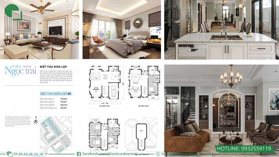 Mẫu thiết kế nội thất biệt thự ngọc trai