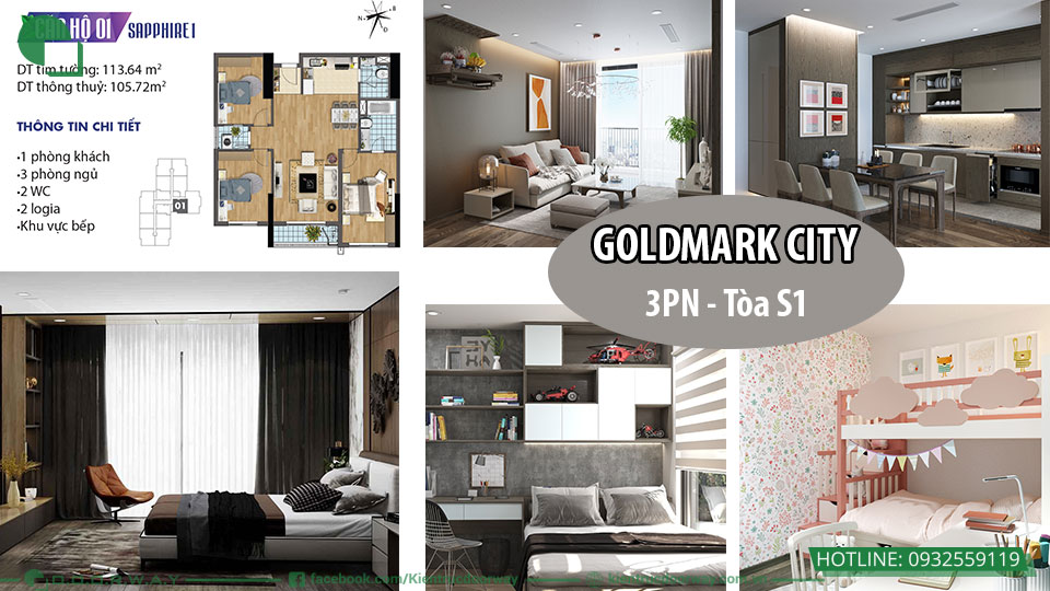 Thiết kế nội thất chung cư goldmark city