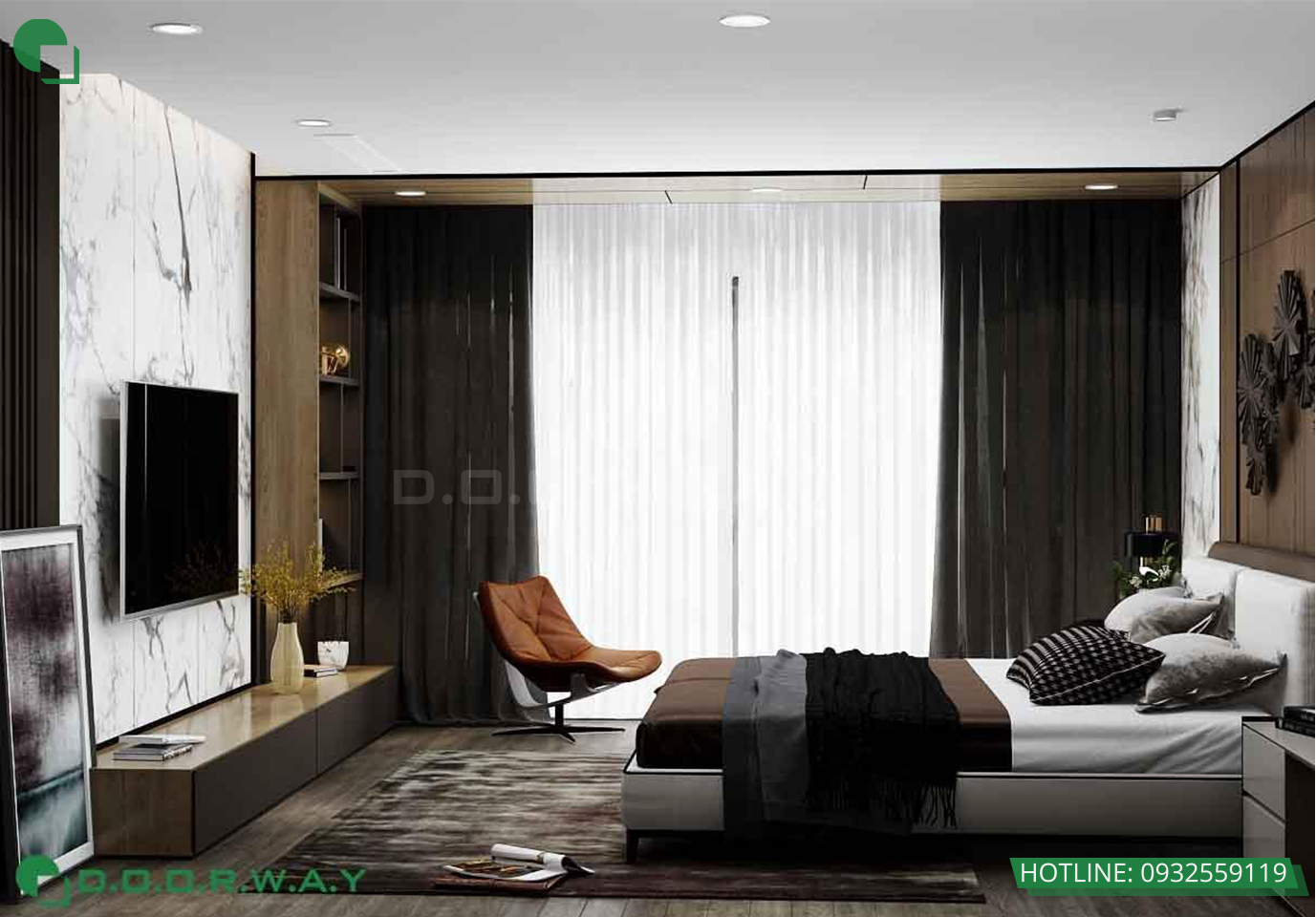 thiết kế phòng ngủ đẹp sang trọng