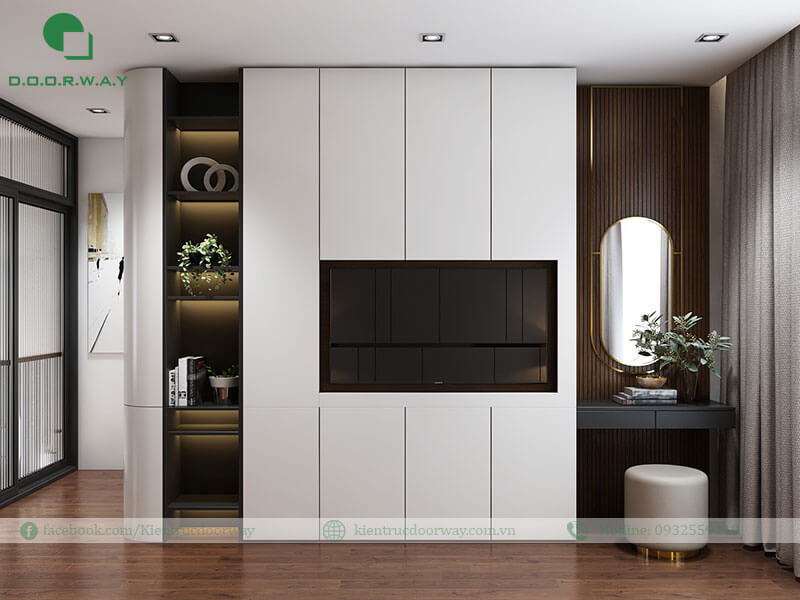 bố trí phòng ngủ 20m2 cho cặp vợ chồng