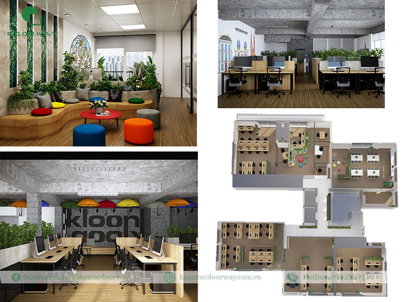 Mặt bằng thiết kế nội thất văn phòng cho thuê