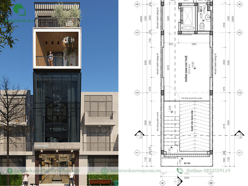 Thiết kế nhà phố vừa ở vừa cho thuê kinh doanh Thiết kế nhà phố vừa ở vừa cho thuê kinh doanh