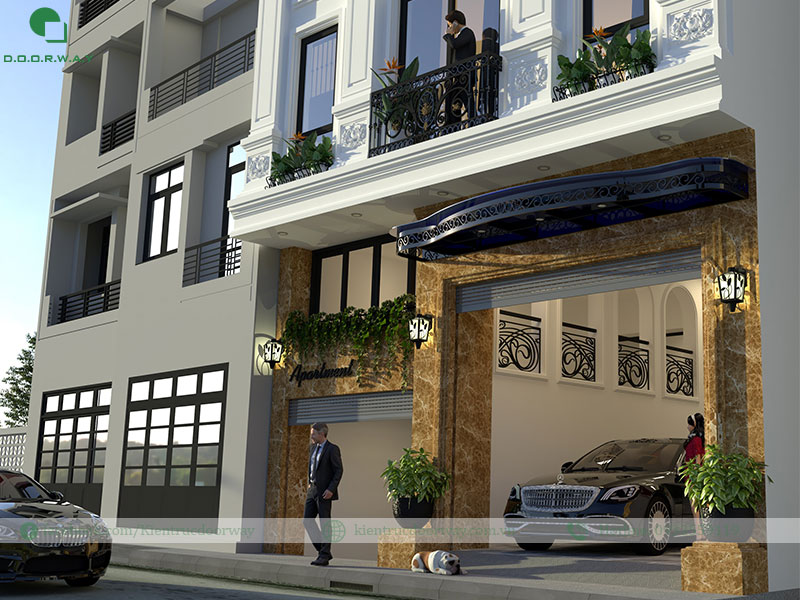 Thiết kế cửa chính hợp phong thuỷ tại bản vẽ nhà phố