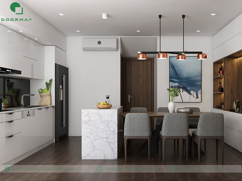 thiết kế nhà ở hợp phong thuỷ Bố trí không gian bếp và vị trí bếp trong nhà phố